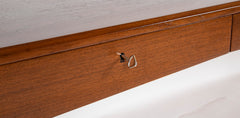 Severin Hansen, Jr. Three Drawer Teak Desk with Leather Insert in Top