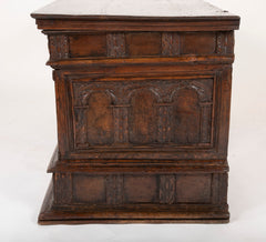 17th Century Spanish Carved Walnut Chest