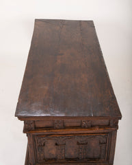 17th Century Spanish Carved Walnut Chest