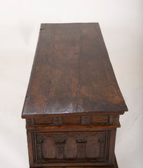 17th Century Spanish Carved Walnut Chest