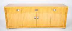 Mid- Century Signed Burr Satinwood Giorgio Collection Sideboard