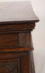 17th Century Spanish Carved Walnut Chest