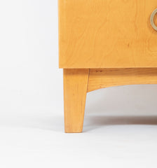 A French Mid-Century Three Drawer Chest with Circular Pulls