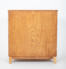 A French Mid-Century Three Drawer Chest with Circular Pulls