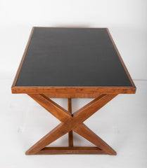 Original Pierre Jeanneret 'X' Leg Desk from the Offices of Chandigarh, India Designed by Le Corbusier
