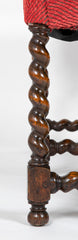 Early 18th Century English William & Mary Barley Twist Bench in Oak