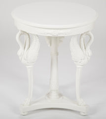 Tripod Side Table with Swans as Supporting Legs