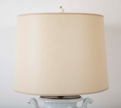 Pair of Federal Period White Glazed Lamps