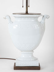 Pair of Federal Period White Glazed Lamps