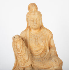 Carved Stone Kannon on Elephant
