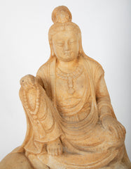 Carved Stone Kannon on Elephant