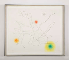 "Flux de L' Aimant" Drypoint & Color Aquatint by Joan Miro