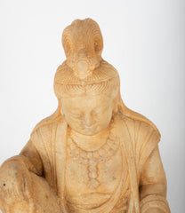 Carved Stone Kannon on Elephant