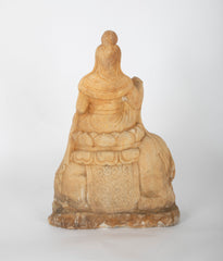 Carved Stone Kannon on Elephant