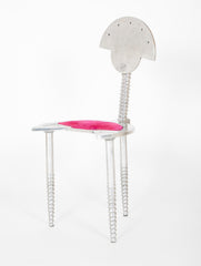 Mid-Century Italian Polished Metal Chair as Sculpture