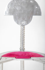 Mid-Century Italian Polished Metal Chair as Sculpture