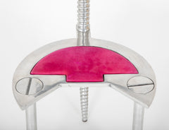 Mid-Century Italian Polished Metal Chair as Sculpture