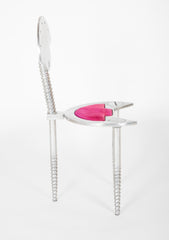 Mid-Century Italian Polished Metal Chair as Sculpture