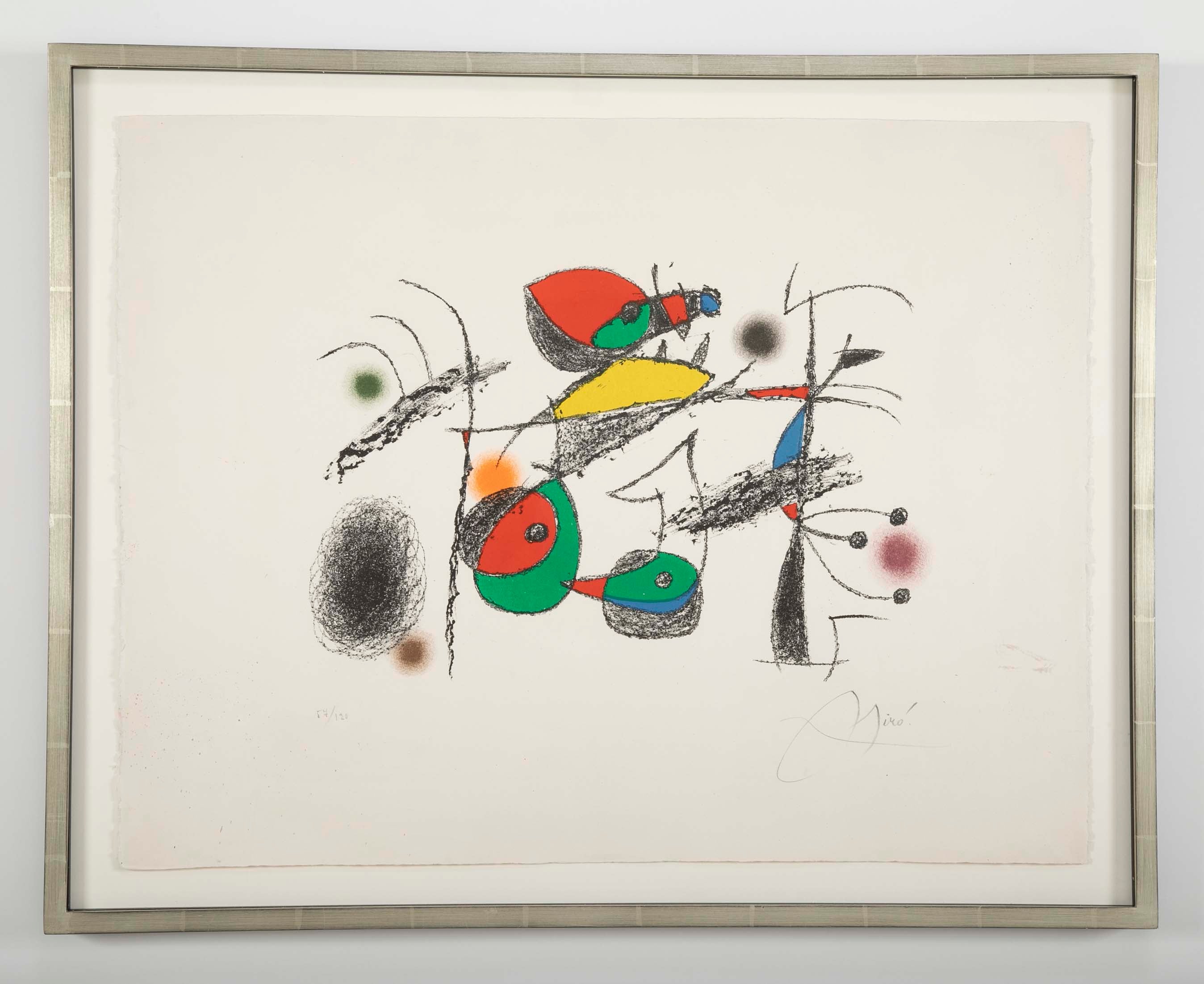 "Raymond Queuneau" Color Lithograph by Joan Miro