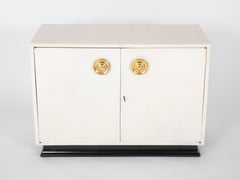 Pair of Mid-Century Modern Parchment Cabinets