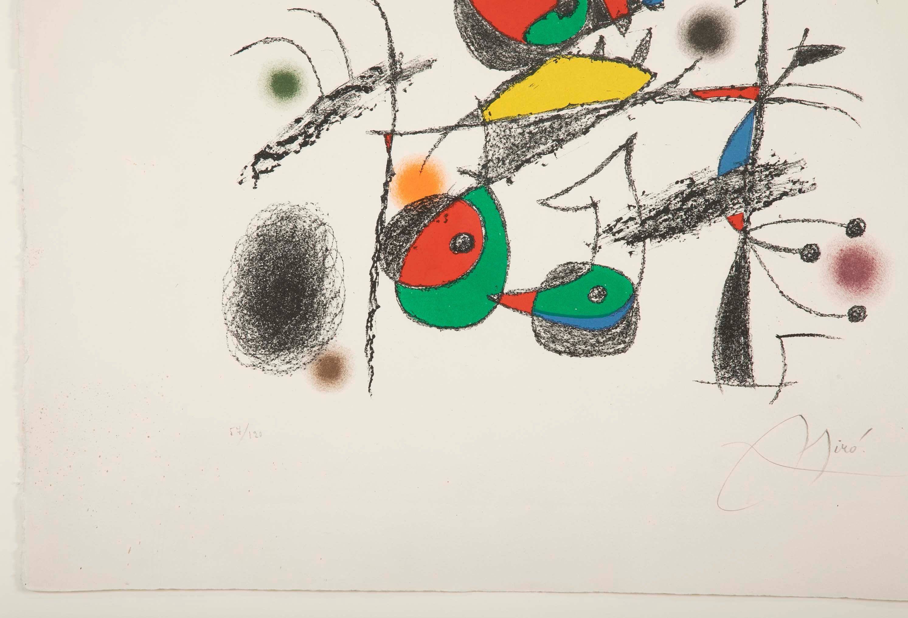 "Raymond Queuneau" Color Lithograph by Joan Miro