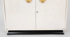 Pair of Mid-Century Modern Parchment Cabinets