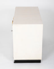 Pair of Mid-Century Modern Parchment Cabinets