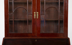 Mahogany Pediment Top Two Part Secretary