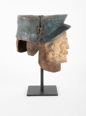 A Yoruba Tribal 'Gelede' Helmet Mask of a French Gendarme