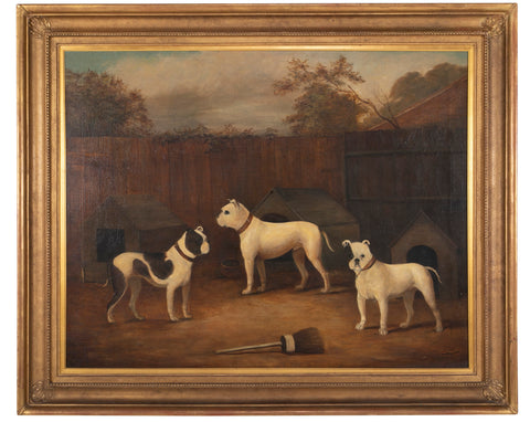 Early 19th Century Oil Painting of Three Dogs by James Ward