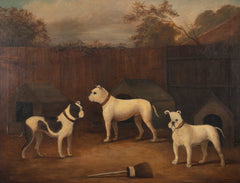 Early 19th Century Oil Painting of Three Dogs by James Ward