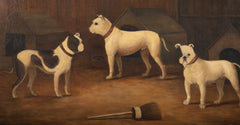 Early 19th Century Oil Painting of Three Dogs by James Ward