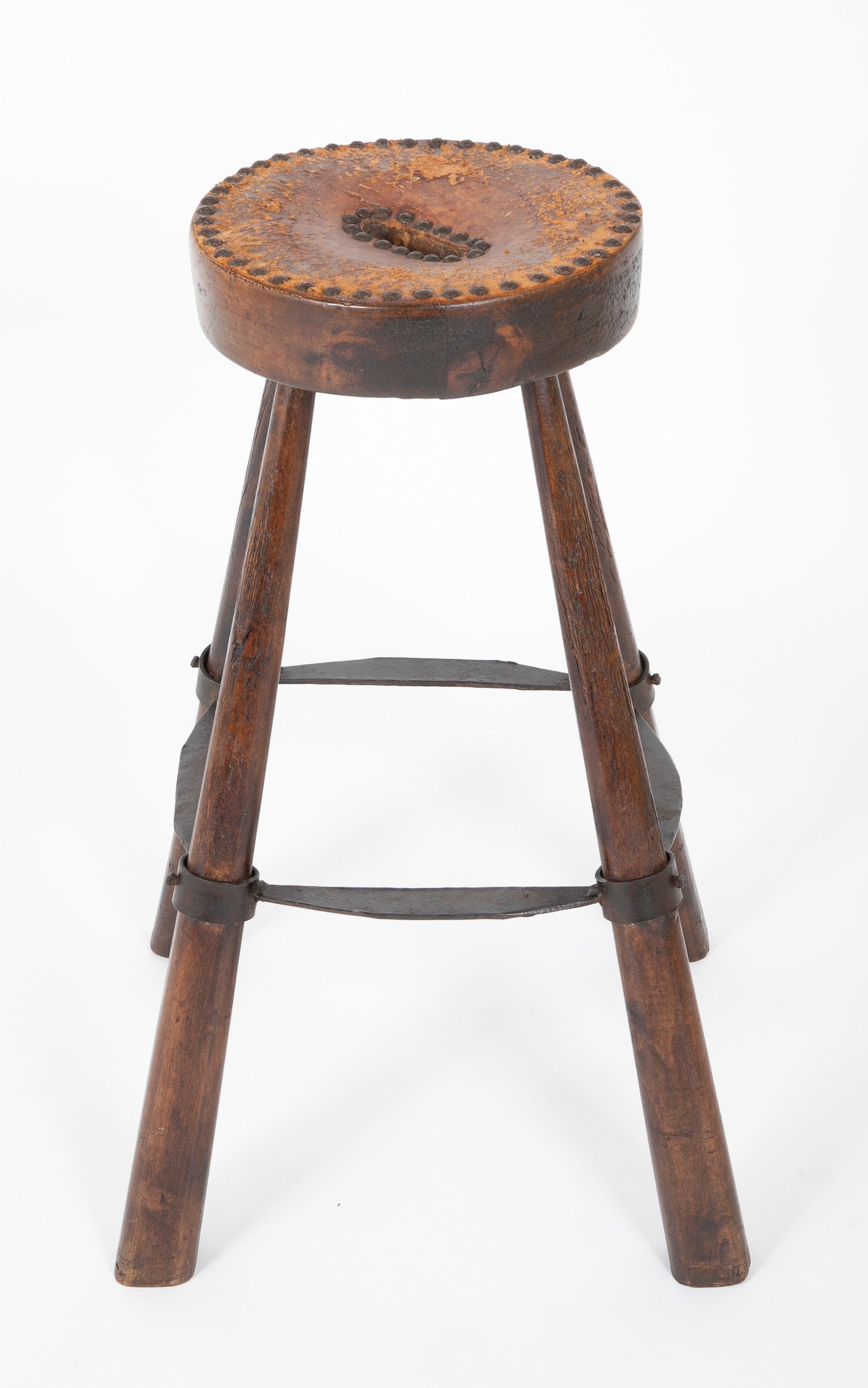Hand Forged Iron and Wood Stool Hand Forged Iron and Wood Stool