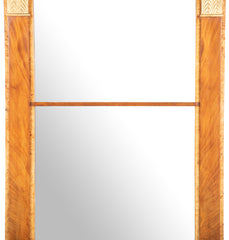 Northern European Mahogany and Birdseye Maple Pier Mirror