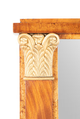 Northern European Mahogany and Birdseye Maple Pier Mirror