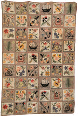 Elizabeth Eakins Contemporary Custom Hooked Wool Rug