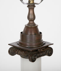 Opaline Glass Oil Lamp