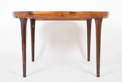 Two Leaf Round Oval Rosewood Dining Table IB Kofod Larsen Design