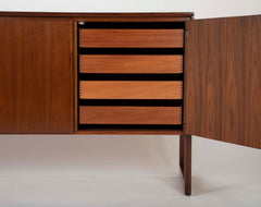 Mahogany and Aluminum Cabinet Designed by Jens Risom Designs Inc.
