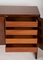 Mahogany and Aluminum Cabinet Designed by Jens Risom Designs Inc.