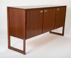 Mahogany and Aluminum Cabinet Designed by Jens Risom Designs Inc.