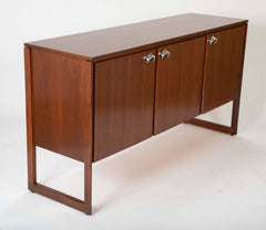 Mahogany and Aluminum Cabinet Designed by Jens Risom Designs Inc.