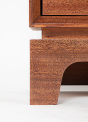 Custom Made Mahogany & Brass Credenza