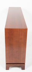 Custom Made Mahogany & Brass Credenza