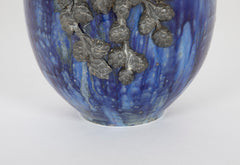 Roger Guerin Ceramic Vase with Pewter Mounts - Signed & Numbered