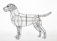 Modern Wire Topiary Form in the Shape of a Labrador Retriever