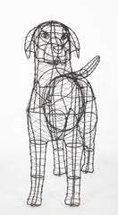 Modern Wire Topiary Form in the Shape of a Labrador Retriever