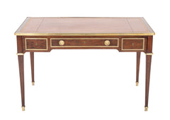 Louis XVI Style Mahogany Leather Top Desk