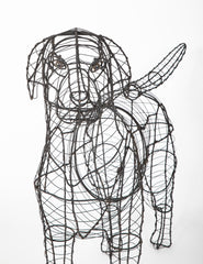 Modern Wire Topiary Form in the Shape of a Labrador Retriever