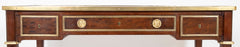 Louis XVI Style Mahogany Leather Top Desk
